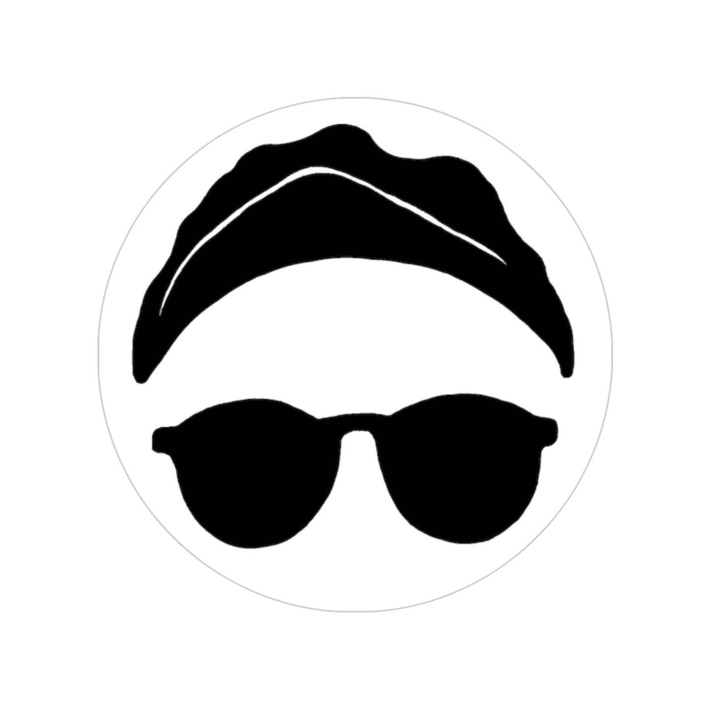Cool Retro Sunglasses Outdoor Sticker, Transparent Car Decal, Laptop Sticker, Water Bottle Decor, Gift for Friends