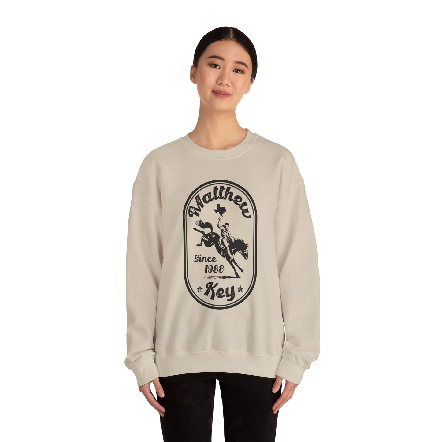 Crewneck Sweatshirt — Vintage Rodeo 'Matthew Key Since 1988' Graphic