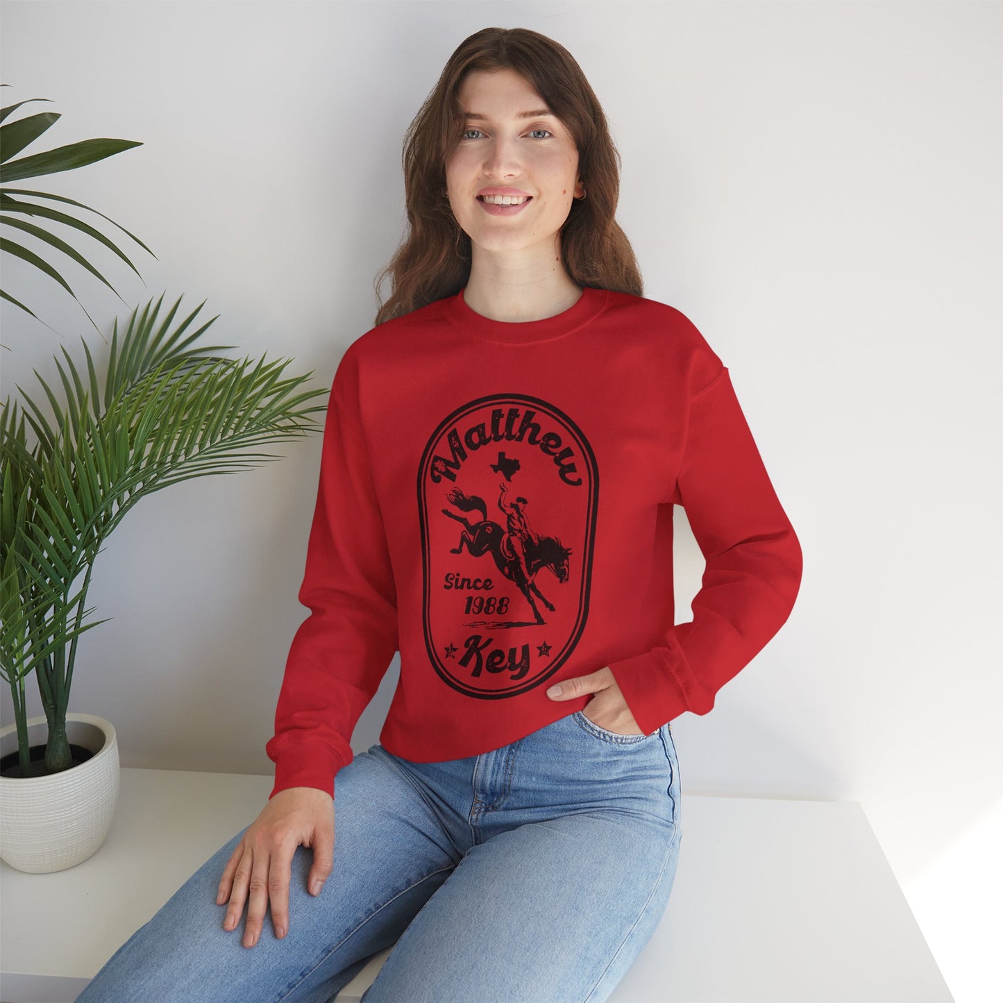 Crewneck Sweatshirt — Vintage Rodeo 'Matthew Key Since 1988' Graphic