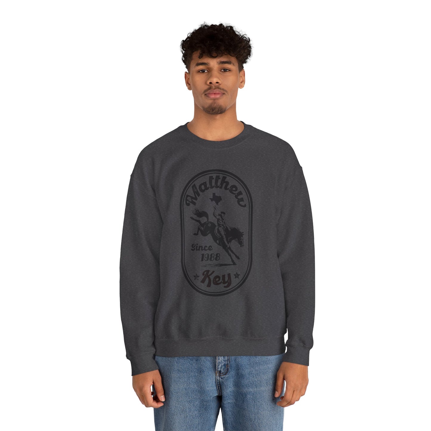 Crewneck Sweatshirt — Vintage Rodeo 'Matthew Key Since 1988' Graphic