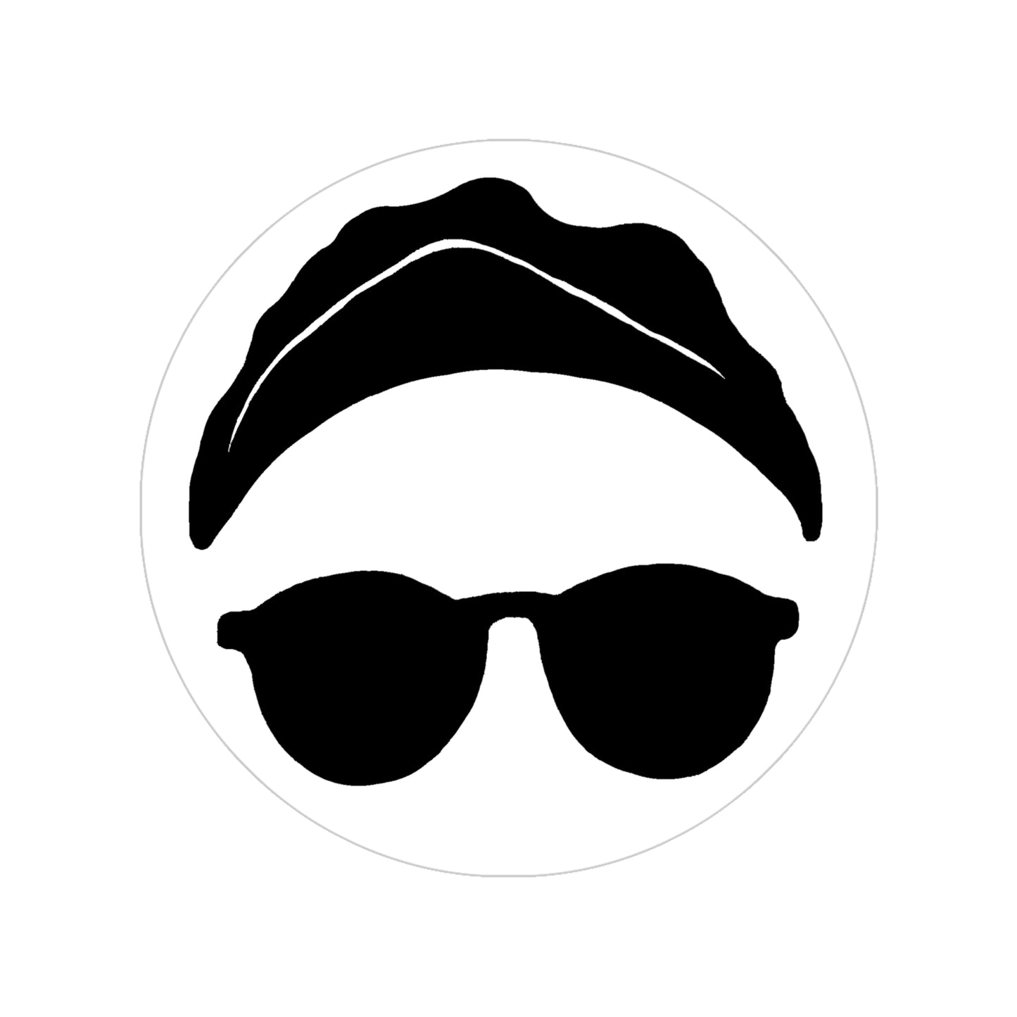 Cool Retro Sunglasses Outdoor Sticker, Transparent Car Decal, Laptop Sticker, Water Bottle Decor, Gift for Friends