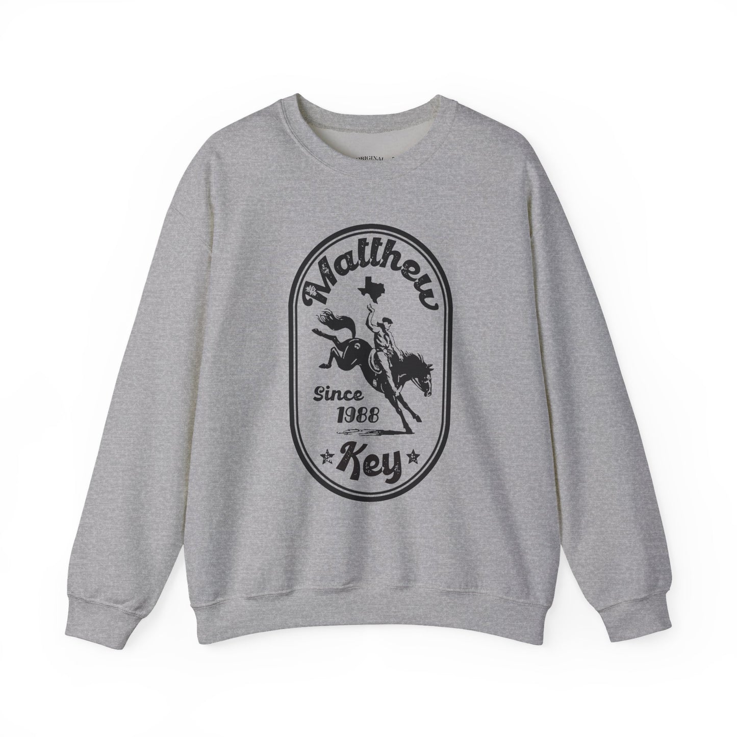 Crewneck Sweatshirt — Vintage Rodeo 'Matthew Key Since 1988' Graphic