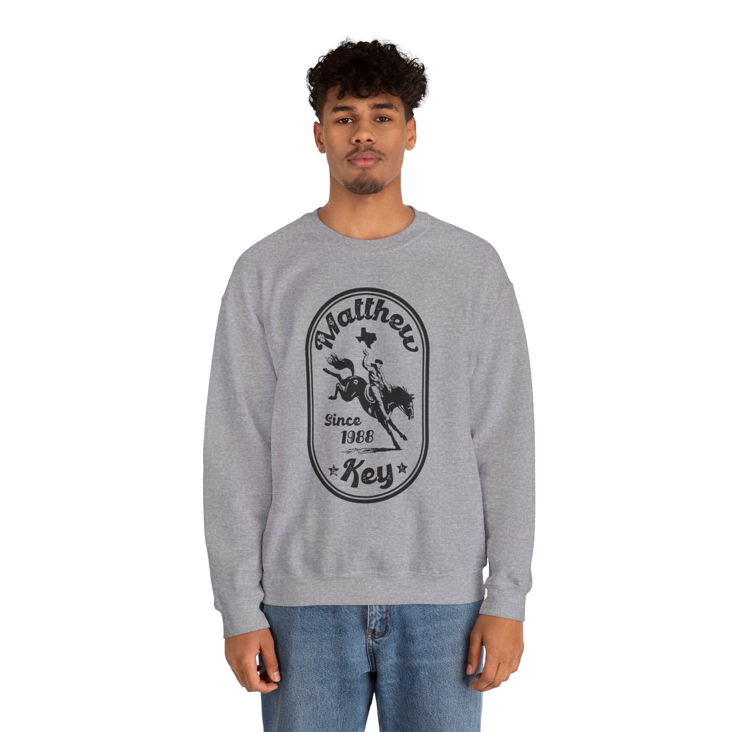 Crewneck Sweatshirt — Vintage Rodeo 'Matthew Key Since 1988' Graphic