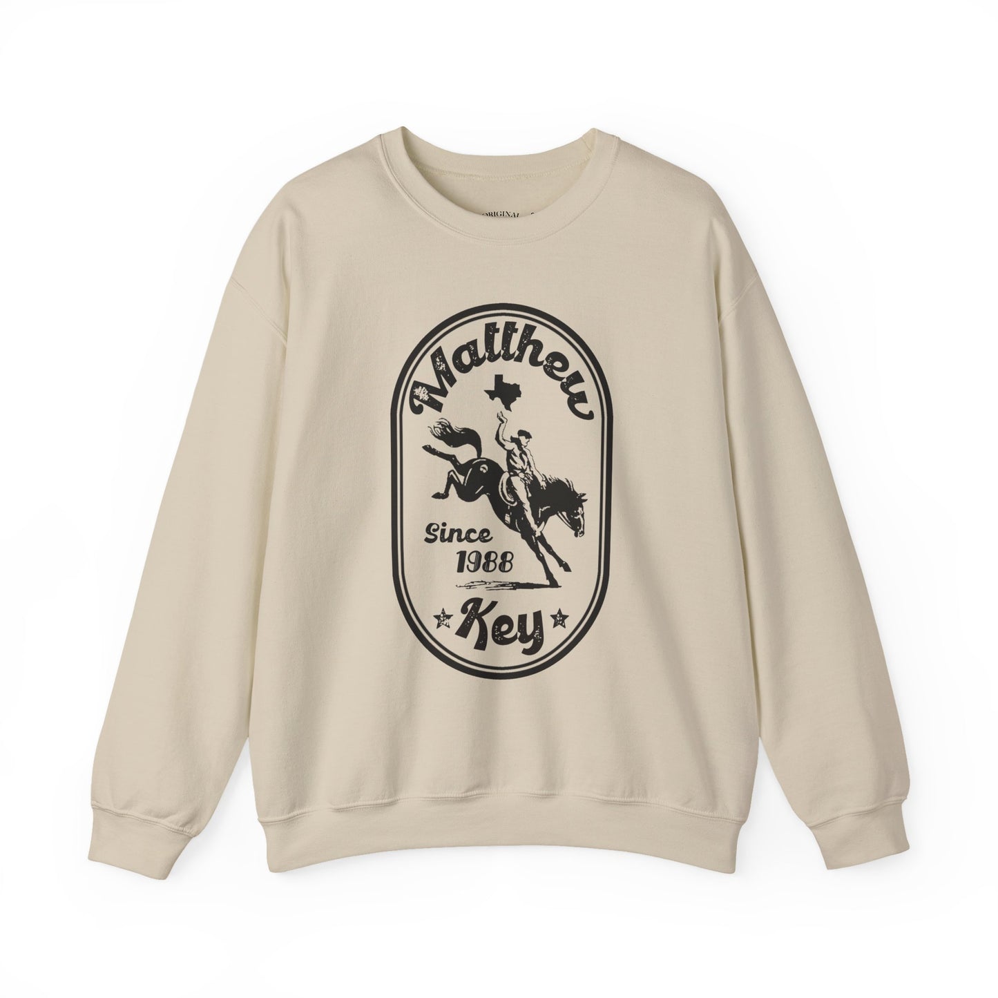 Crewneck Sweatshirt — Vintage Rodeo 'Matthew Key Since 1988' Graphic